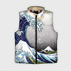 Женский жилет The great wave off kanagawa, цвет: 3D-красный