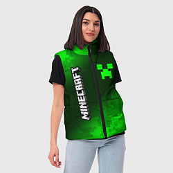 Женский жилет MINECRAFT МАЙНКРАФТ, цвет: 3D-красный — фото 2