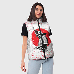 Женский жилет Самурай в каплях крови Z, цвет: 3D-черный — фото 2