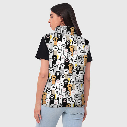 Женский жилет ЛАПКИ / 3D-Красный – фото 4