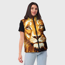 Женский жилет Взгляд льва, цвет: 3D-светло-серый — фото 2