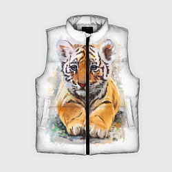 Женский жилет Tiger Art, цвет: 3D-светло-серый