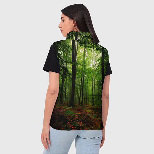 Женский жилет Лес / 3D-Черный – фото 4