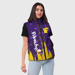 Женский жилет ПИКАЧУ PIKACHU, цвет: 3D-черный — фото 2