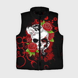 Женский жилет Череп и змея, цвет: 3D-черный