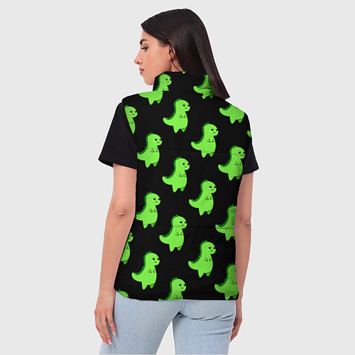 Женский жилет Динозавры / 3D-Светло-серый – фото 4