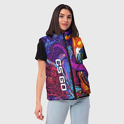 Женский жилет CS GO, цвет: 3D-светло-серый — фото 2
