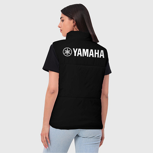 Женский жилет Yamaha на спине / 3D-Черный – фото 4