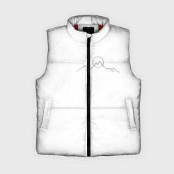 Женский жилет Минимализм силуэт горы, цвет: 3D-красный