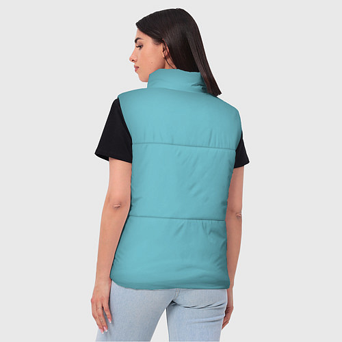 Женский жилет Белый котик и воробушек / 3D-Светло-серый – фото 4