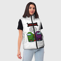 Женский жилет Among Us, цвет: 3D-светло-серый — фото 2