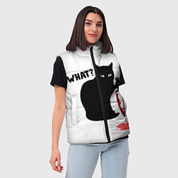 Женский жилет What Cat, цвет: 3D-светло-серый — фото 2