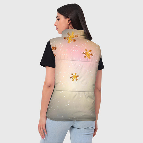 Женский жилет Новогодний кот / 3D-Красный – фото 4