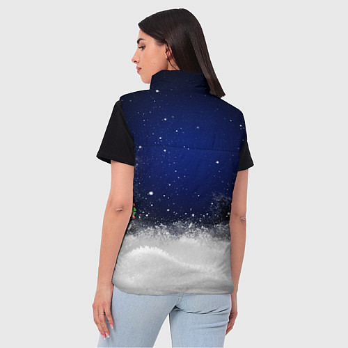 Женский жилет Новогодний Кот / 3D-Красный – фото 4