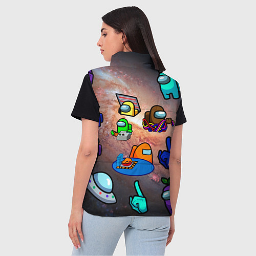 Женский жилет Among Us Чёрная дыра / 3D-Черный – фото 4