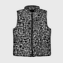 Женский жилет Геометрия ЧБ Black & white, цвет: 3D-светло-серый