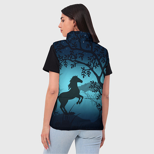 Женский жилет Конь / 3D-Черный – фото 4