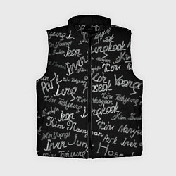 Женский жилет BTS имена, цвет: 3D-черный