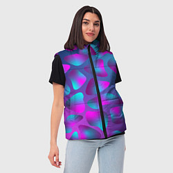 Женский жилет Неоновые капли, цвет: 3D-красный — фото 2