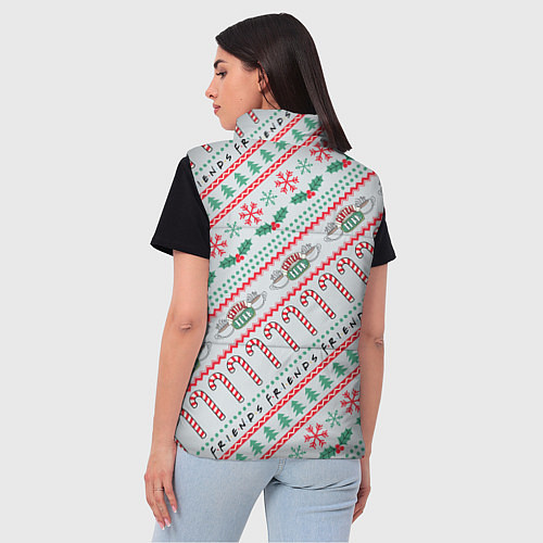 Женский жилет Friends Новогодний с конфетами / 3D-Красный – фото 4