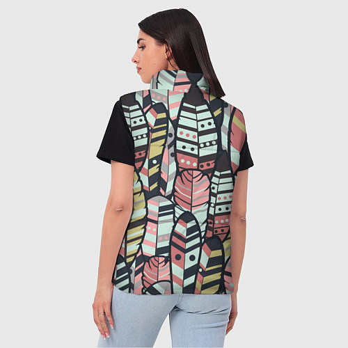 Женский жилет Индейские перья / 3D-Красный – фото 4