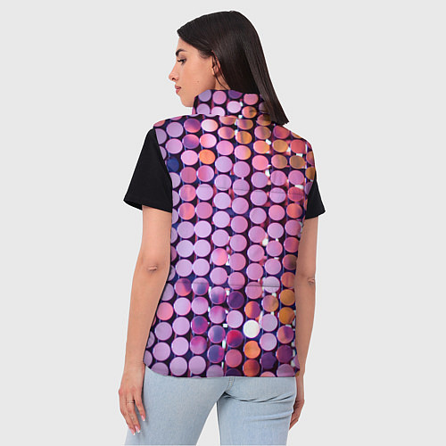 Женский жилет Вечеринка точки глянцевый узор / 3D-Светло-серый – фото 4