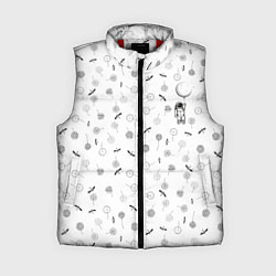 Женский жилет Астронавт и одуванчики, цвет: 3D-красный