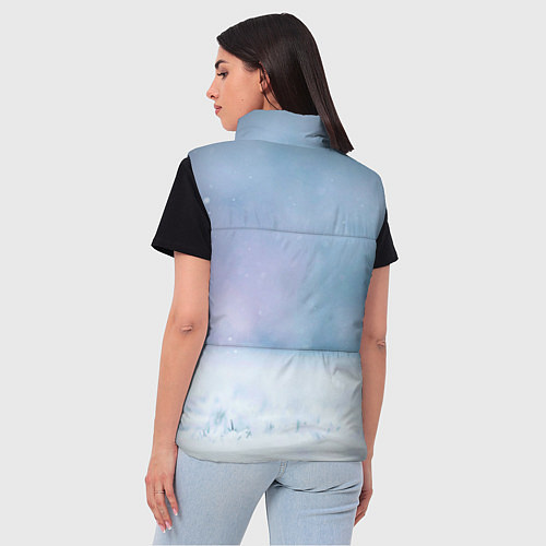 Женский жилет Чихуахуа в снегу / 3D-Черный – фото 4
