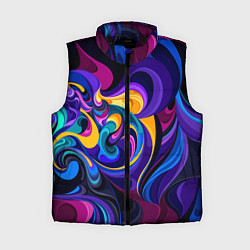 Женский жилет Абстрактный Узор тёмный, цвет: 3D-черный