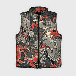 Женский жилет Самурай Якудза, драконы