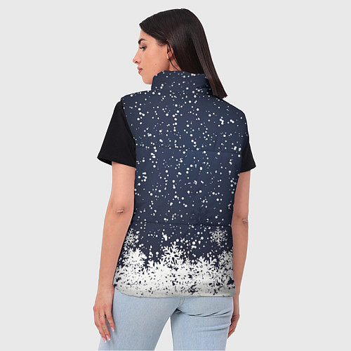 Женский жилет Атмосфера нового года / 3D-Черный – фото 4