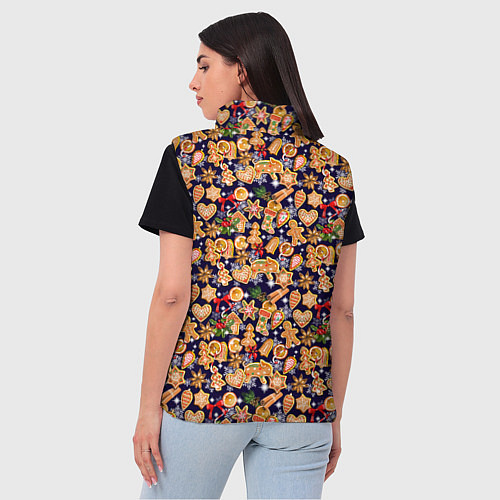 Женский жилет Новый Год / 3D-Красный – фото 4