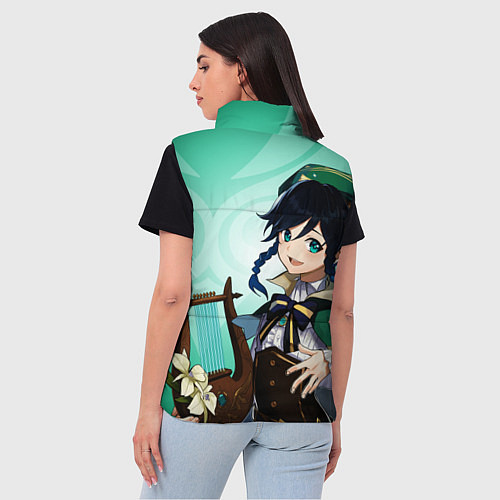 Женский жилет GENSHIN IMPACT, ВЕНТИ / 3D-Светло-серый – фото 4