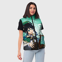 Женский жилет GENSHIN IMPACT, ВЕНТИ, цвет: 3D-светло-серый — фото 2