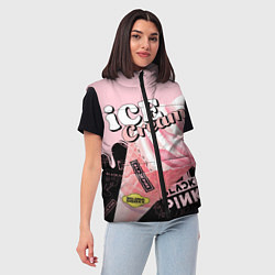 Женский жилет BLACKPINK ICE CREAM, цвет: 3D-светло-серый — фото 2