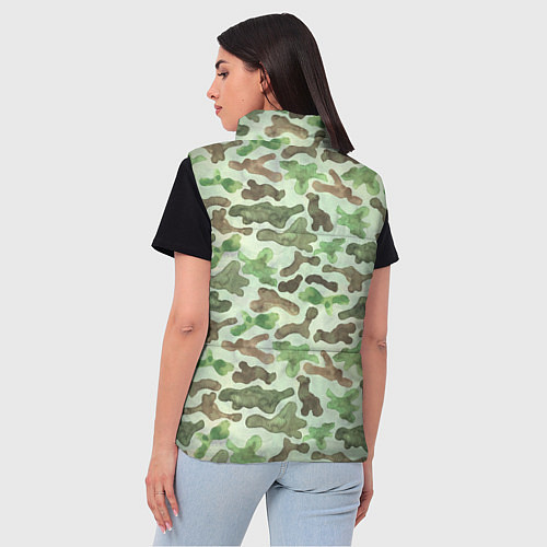 Женский жилет Весенний камуфляж / 3D-Черный – фото 4