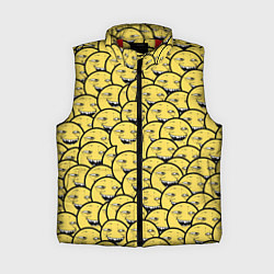 Женский жилет Йоба-смайлики, цвет: 3D-красный