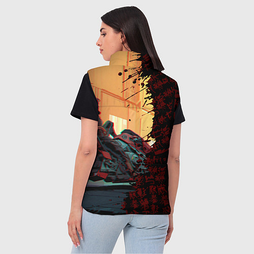 Женский жилет Киберпанк / 3D-Черный – фото 4