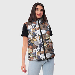 Женский жилет Dogs, цвет: 3D-светло-серый — фото 2