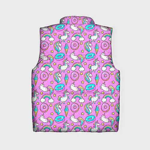 Женский жилет Единороги и пончики / 3D-Светло-серый – фото 2