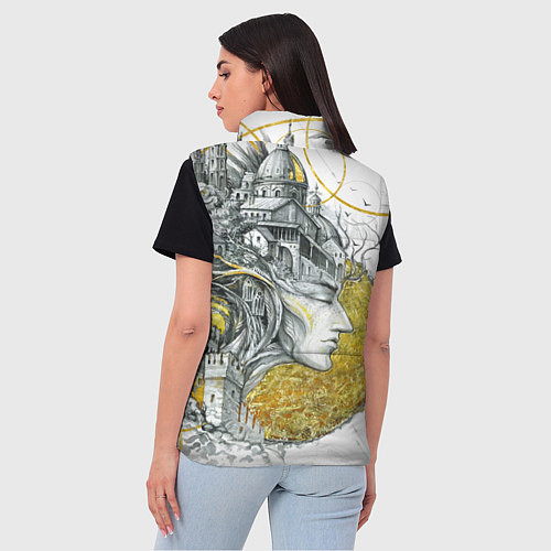 Женский жилет Мечты города / 3D-Светло-серый – фото 4