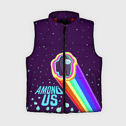 Женский жилет AMONG US neon rainbow, цвет: 3D-красный