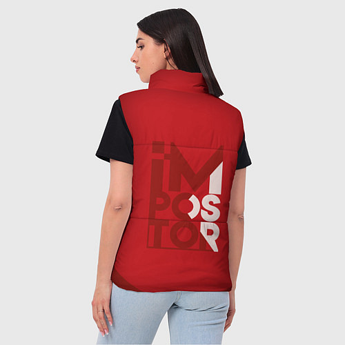 Женский жилет AMONG US RED IMPOSTOR / 3D-Красный – фото 4
