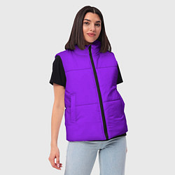 Женский жилет Фиолетовый, цвет: 3D-черный — фото 2