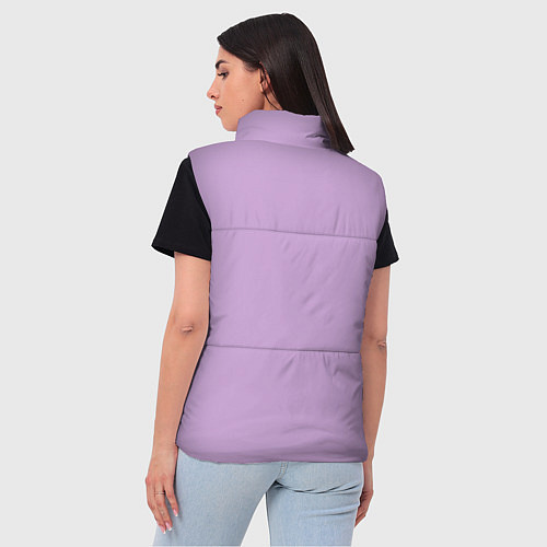 Женский жилет Глициниевый цвет без рисунка / 3D-Светло-серый – фото 4