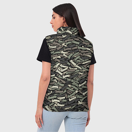 Женский жилет Камуфляж - Димон / 3D-Красный – фото 4