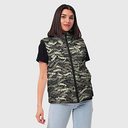 Женский жилет Камуфляж - Серёга, цвет: 3D-черный — фото 2