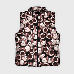 Женский жилет Popping cats, цвет: 3D-черный