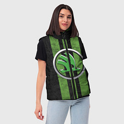 Женский жилет Skoda Green Logo Z, цвет: 3D-черный — фото 2