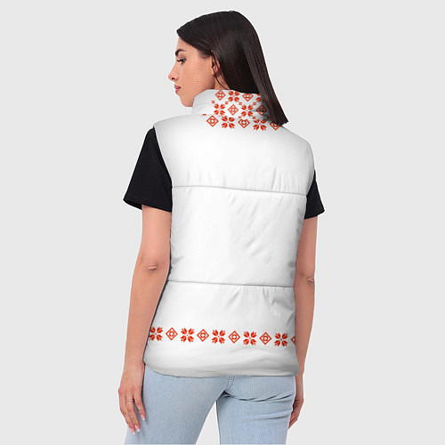 Женский жилет Белорусская вышиванка / 3D-Красный – фото 4
